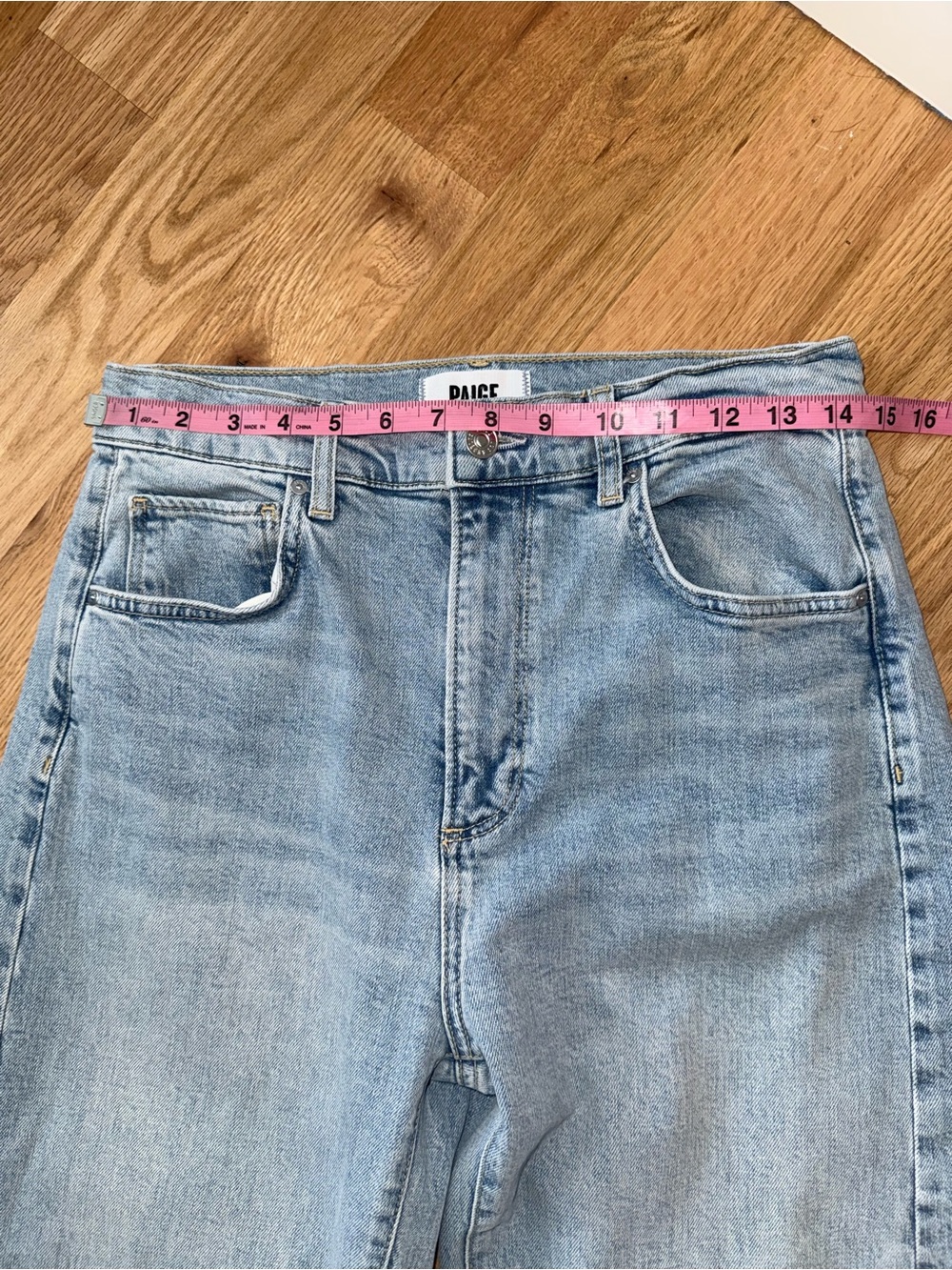 Anthropologie $269 PAIGE Arellia Skimmer High Rise Tapered Jeans Mar Vista 28 - Picture 8 of 15
